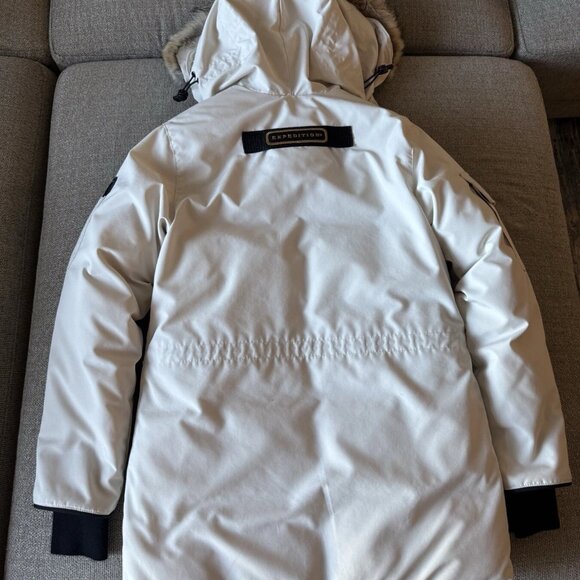 Canada Goose Expedition Parka With Fur White Coat - Picture 4 of 7